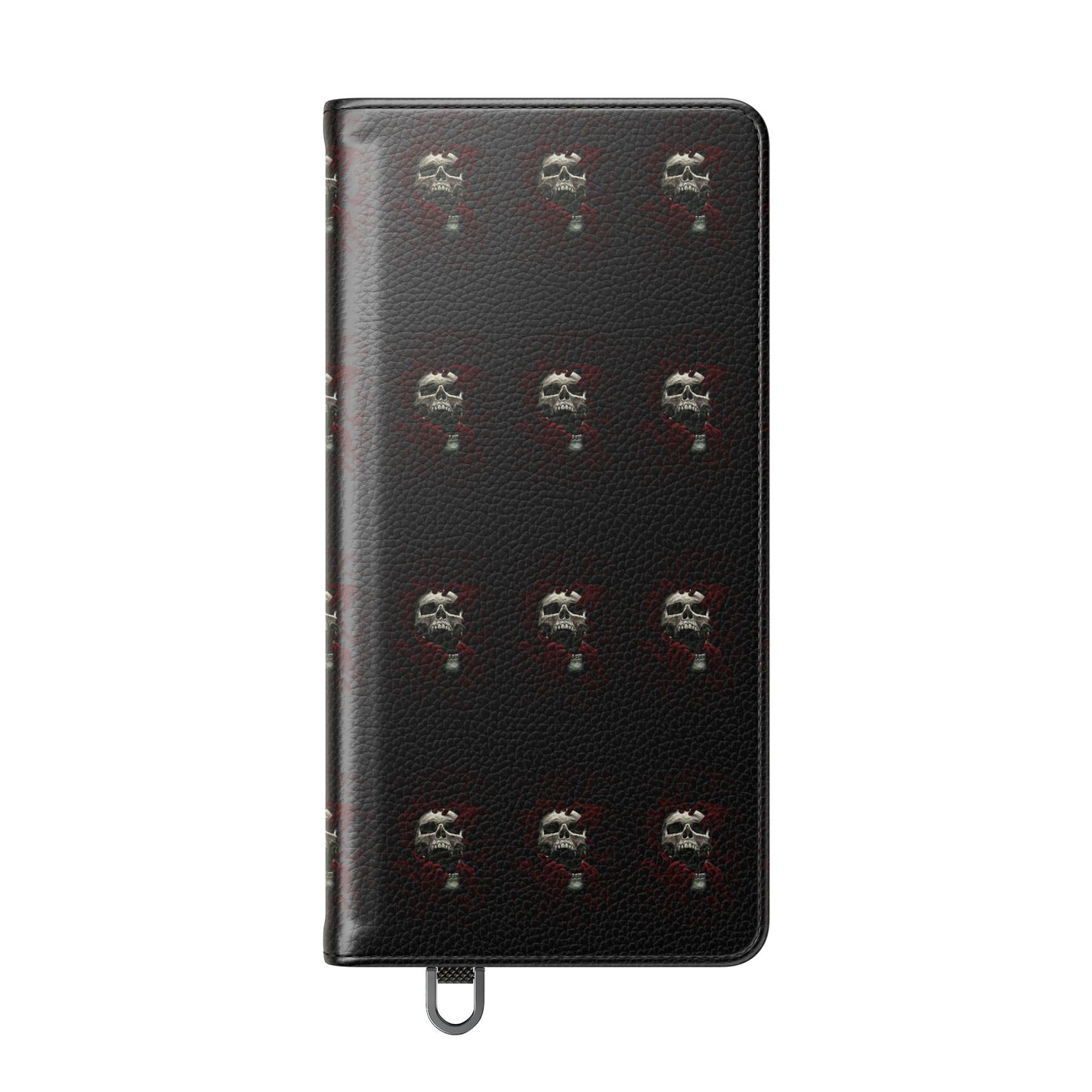 Vegan Leather Phone Case — Skull & Red Hands Dark Gothic Sexy Design