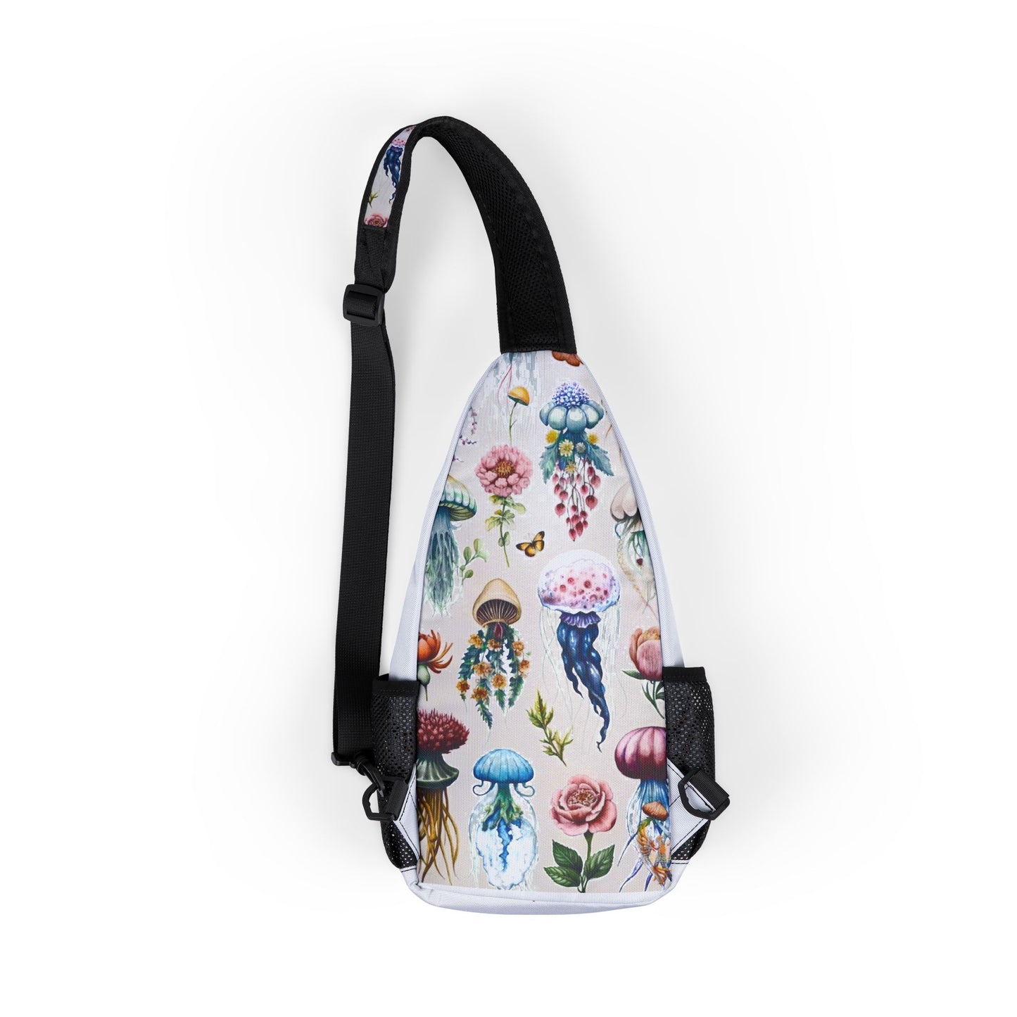 Floral Jellyfish Chest Bag — Vespera Noir Dominion Sling Pack