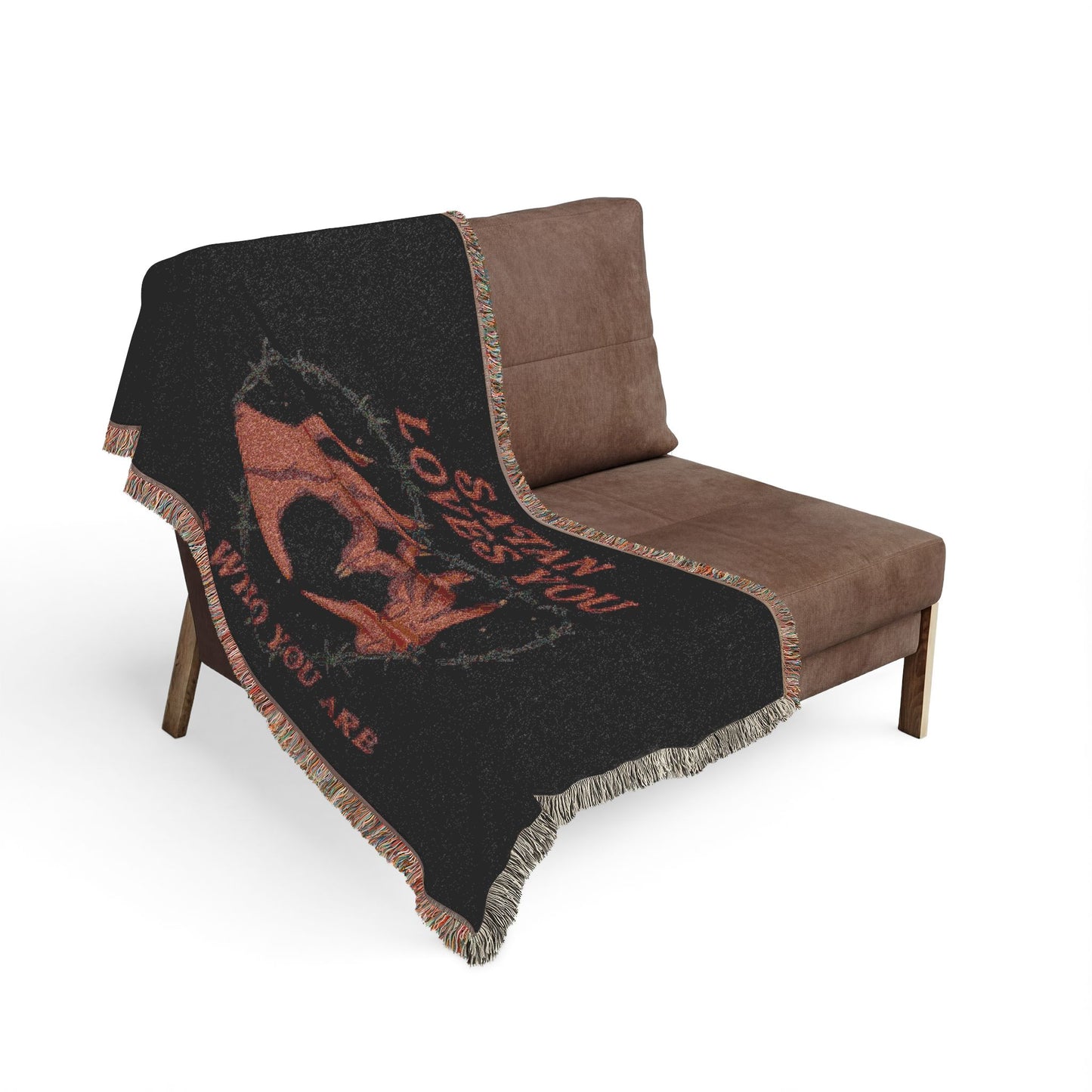 Satan Loves You - Heavy Cotton Woven Blanket