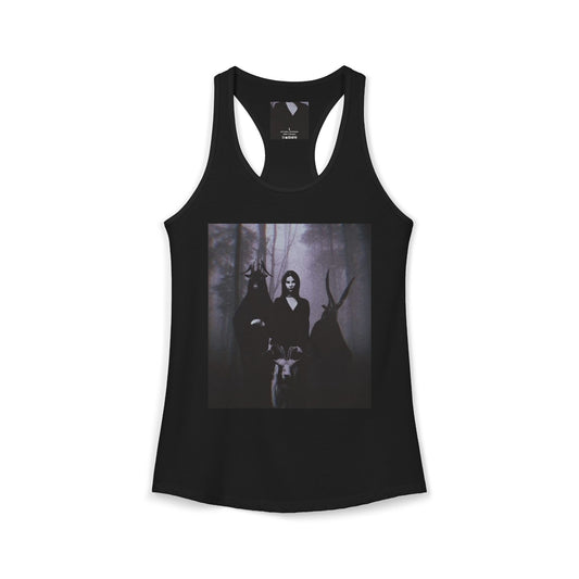 Women's Racerback Tank — 'Befriending My Demons' Bold Shadow Self Graphic