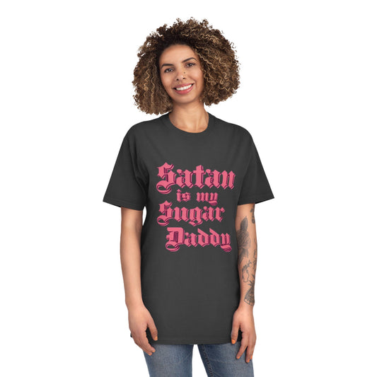 Satan Is My Sugar Daddy Graphic Tee — Bold Sexy Faded Shirt