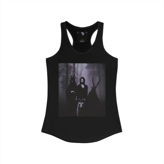 Women's Racerback Tank — 'Befriending My Demons' Bold Shadow Self Graphic