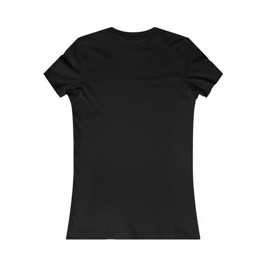 Women's Black Tee — Red Kitty Hex Graphic