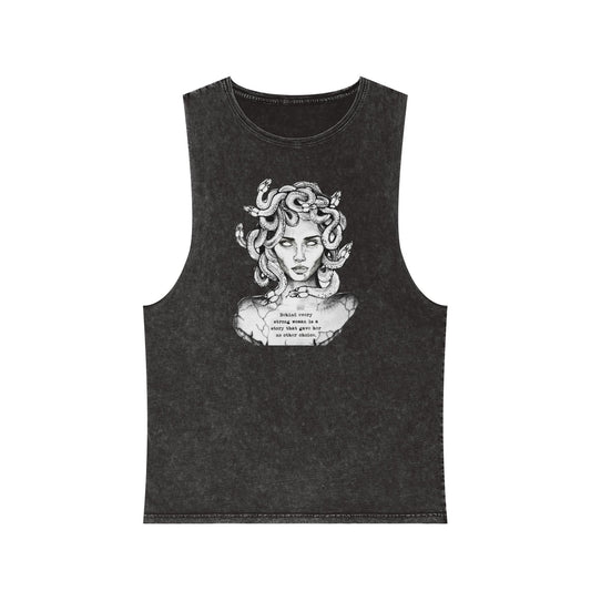 Medusa "Behind Every Strong Woman" Stonewash Tank Top