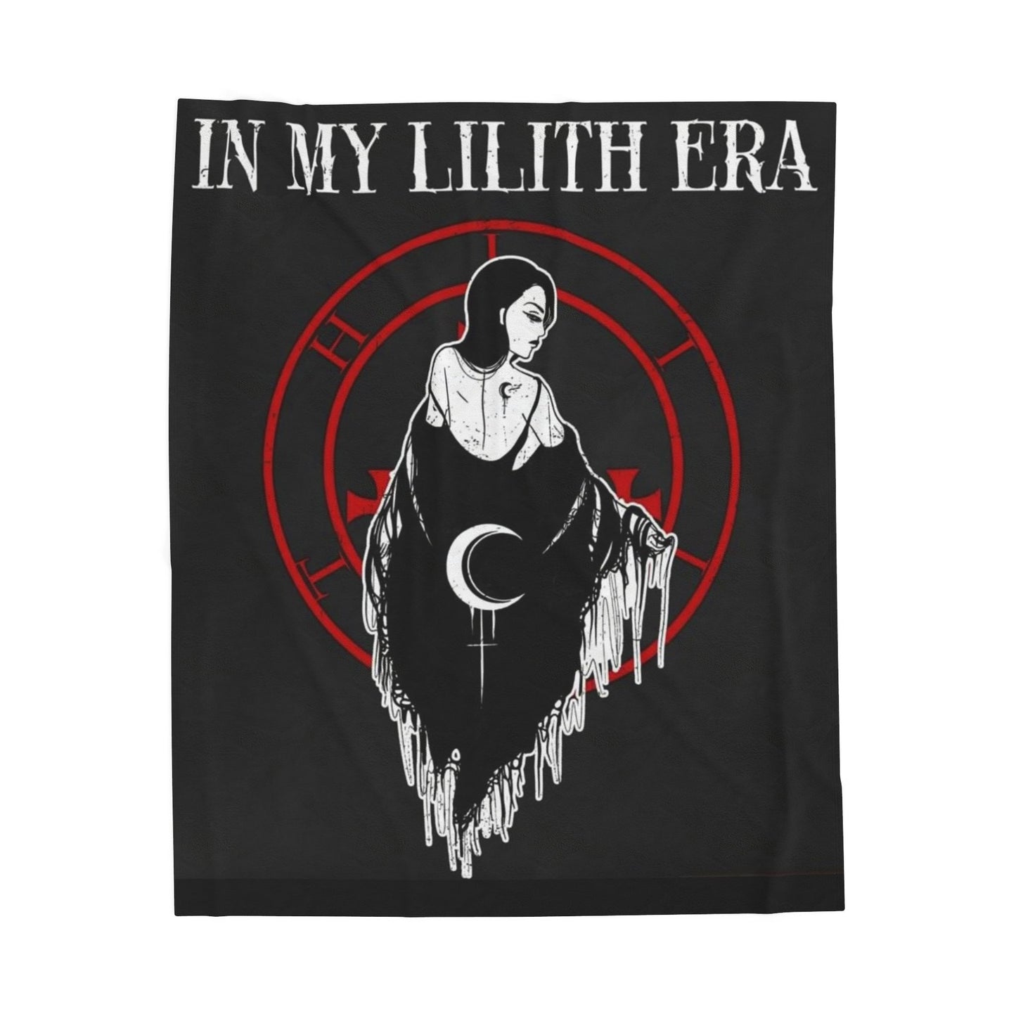 Lilith Era Velveteen Plush Blanket — Sexy Bold Graphic Throw